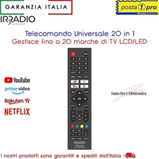 Telecomando Universale 20 in 1 Gestisce fino a 20 marche di TV LCD/LED