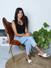 Sedia farfalla pelle - sedia,
