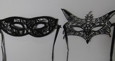 Carnevale maschera nera pizzo - carnevale,