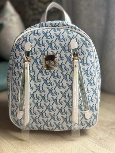 Mini zaino ecopelle blu e - in,