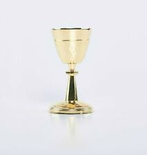 Calice con fodera in ottone dorato h.13cm - diam.6,5cm - Liturgico Chiesa Messa