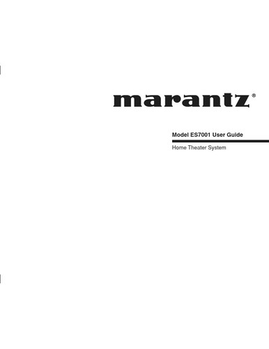 Marantz es7001 home theater - es7001,