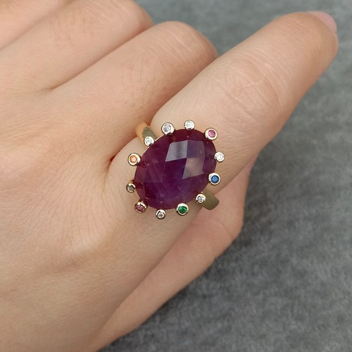 Anelli con strass - , ametista