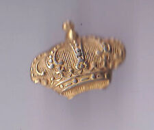 Pin stemma occhiello vintage corona reale sormontata croce dorata in metallo