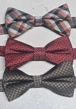 3 cravatte vintage con fiocco