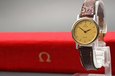 Vintage 1994 OMEGA De Ville Quadrante Oro Quarzo Cal.1470 Ref.595.1111 [Quasi Nuovo]