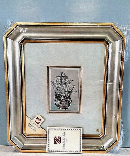 Quadro argento veliero - in,