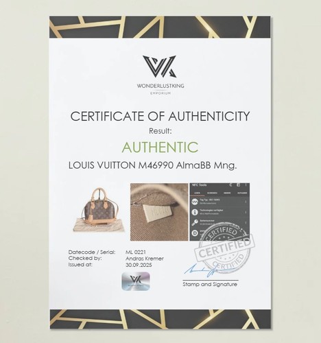 Certificato autenticità - di,