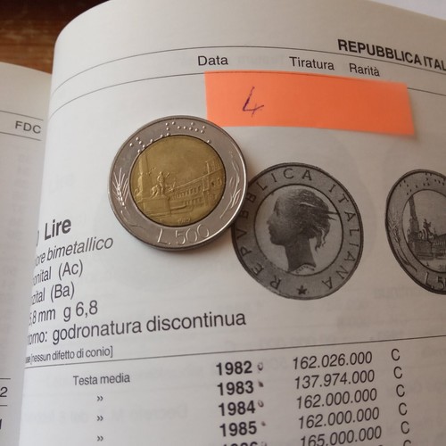 Moneta 500 lire del 1982 - moneta,