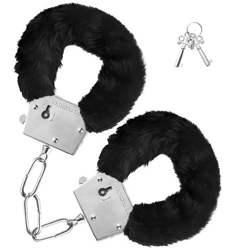 Manette peluche nero sexy - nero,