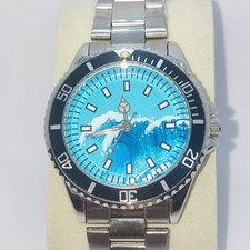 Orologio Dial Stampa Onde Sportivo uomo Cassa 40 mm Quarzo