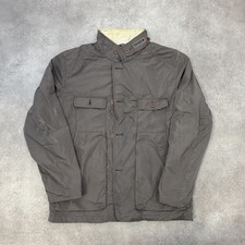 Woolrich Field Jacket Uomo Grande Bomber Utilità Militare, Grigio
