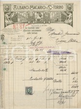 1931 TORINO Via G. Ferrari 11 - Albano MACARIO & C. Vetrate artistiche - Fattura