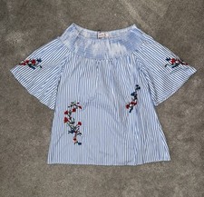 Camicetta donna gessato spalle