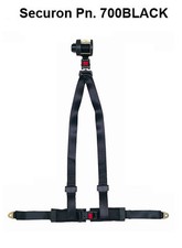 NUOVO Securon 700 / Nero 3 Punti Racing Rally Race Cablaggio con Retrattore