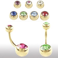 Piercing ombelico oro con