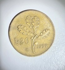 Moneta italiana rara 20 lire