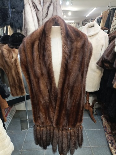 Stola visone marrone glace - in,