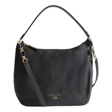 Nannini Firenze Borsa a Spalla Yvonne Donna in Pelle Nera con Tracolla