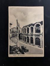CARTOLINA VERONA - ALA DELL'ARENA - FURGONE D'EPOCA - BAR - VIAGGIATA 1941