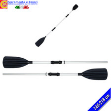 Coppia Remi In Alluminio Per Canoa Kayak Trasformabile In Pagaia 145 - 218 cm