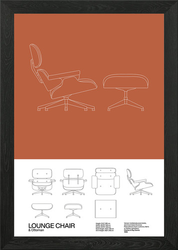 Poster eames lounge chair - chair, |