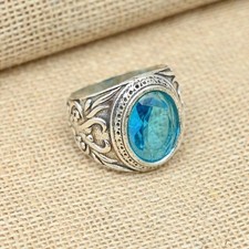 Anello popolare uomo pietra - popolare,