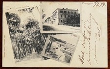 CARTOLINA D' EPOCA-VIAREGGIO (LU) "VEDUTE" VIAGGIATA 1899