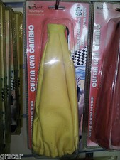 Cuffia Copri Leva Cambio Similpelle gear gaiter leather Tuning Giallo Universale