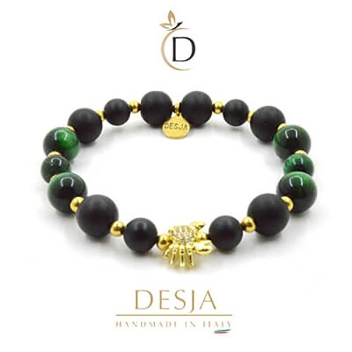Bracciale onice nero - onice, occhio