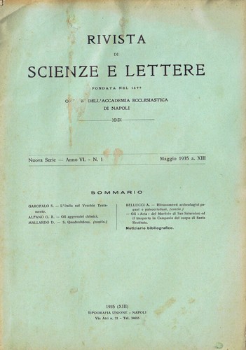 Rivista scienze lettere - di, e