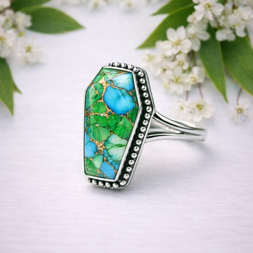Anello bara turchese - , pavone