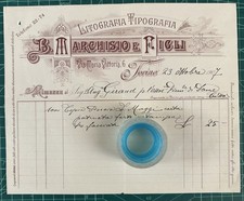 Rara Fattura Tipografia MARCHISIO & Figli -Torino del 1907