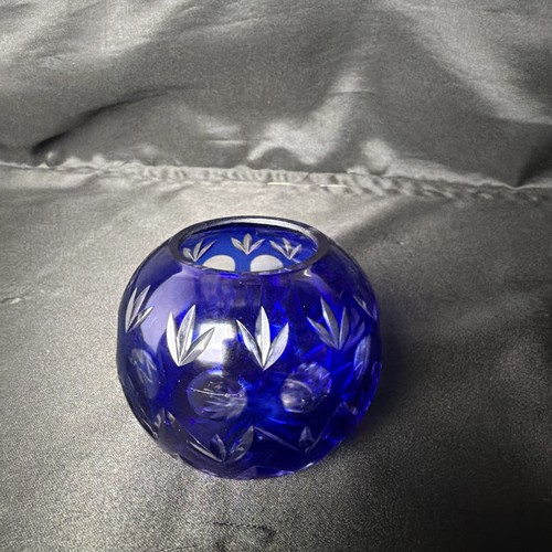Portacandele vintage blu