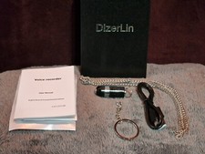 DizerLin L16L 32GB Mini registratore vocale, collana o portachiavi invisibile