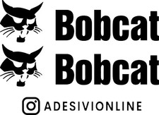Adesivo Pretagliato  Coppia Scritta Logo Bobcat ?