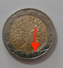 2 euro Francia 1999. Multipli errori di conio. Prezzo più basso di ebay. Leggi. 