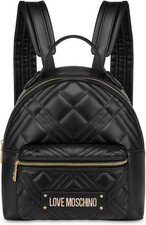 ZAINO QUILTED PU NERO GALV.ORO