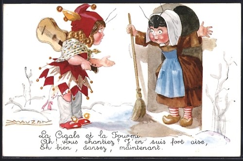Cartolina artista mauzan la - cartolina, d'artista