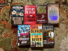 Lot of 7 Jeffrey Deaver Thriller Paperbacks