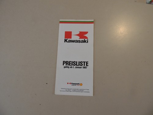Listino prezzi brochure 1987