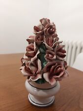Vaso rose Capodimonte ceramica