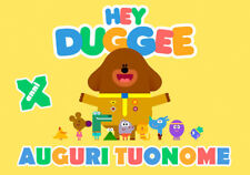 Cialda HEY DUGGEE Decorazione Torta Ostia o Zucchero con NOME 002