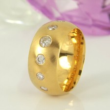 Anello a fascia di lusso oro