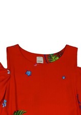 Pinko Red Dress Summer Floreal Pattern Woman size S Perfect Condition 