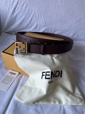 Cintura marrone con logo Fendi