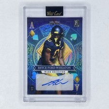 2023 Wild Card 5 Card Draw Rainbow Blue Bryce Ford-Wheaton Auto 1/2 #SD-BWA