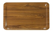 Vassoio in laminato teak