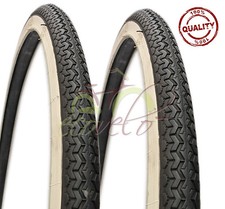 2 COPERTONI BIANCO NERI X BICI BICICLETTA 26 X 1 3/8 (37-590) OLANDESE