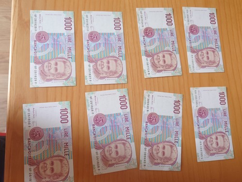 1000 lire montessori set 8 - montessori,,